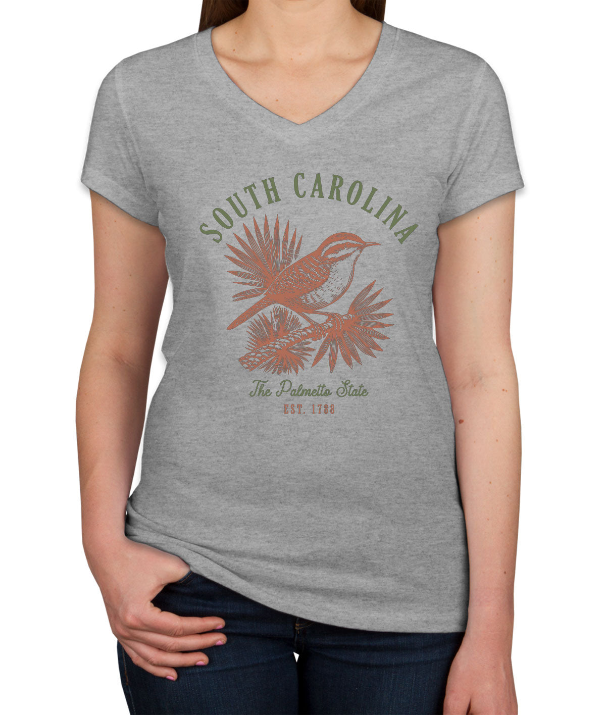 South Carolina State Vintage Women's V Neck T-shirt