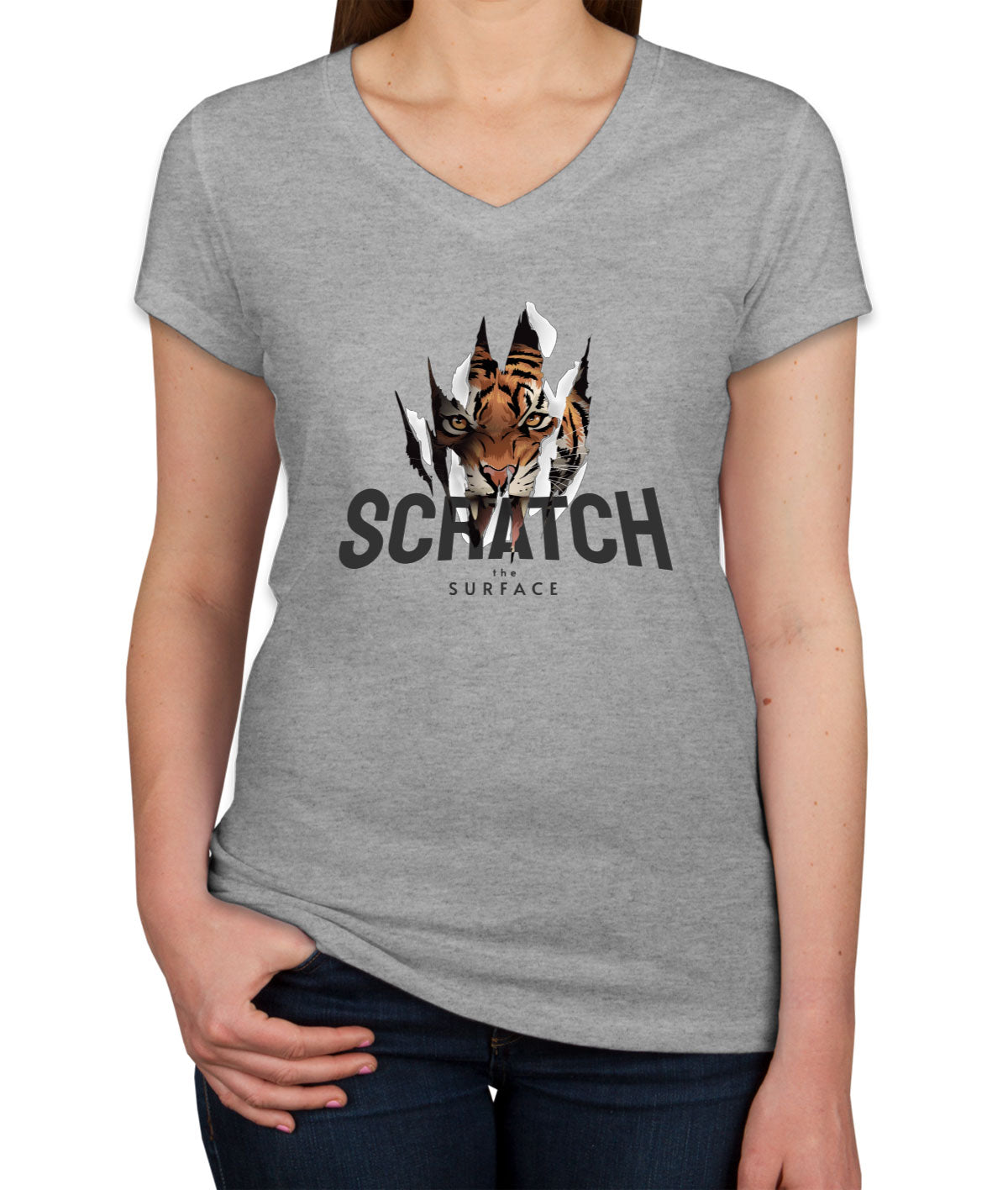 Scratch The Surface Women's V Neck T-shirt