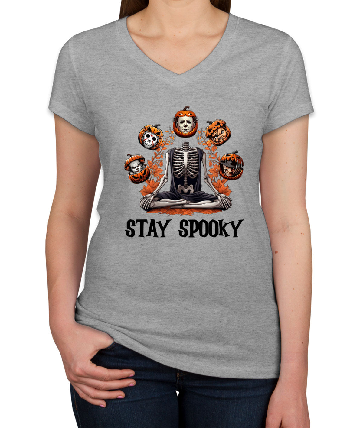 Stay Spooky Halloween Women's V Neck T-shirt