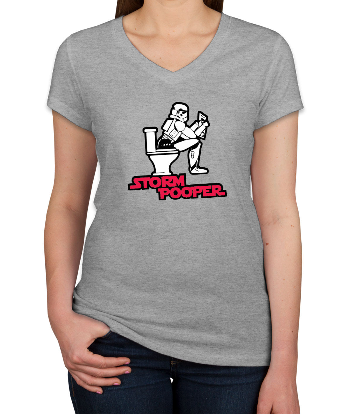 Storm Pooper Women's V Neck T-shirt