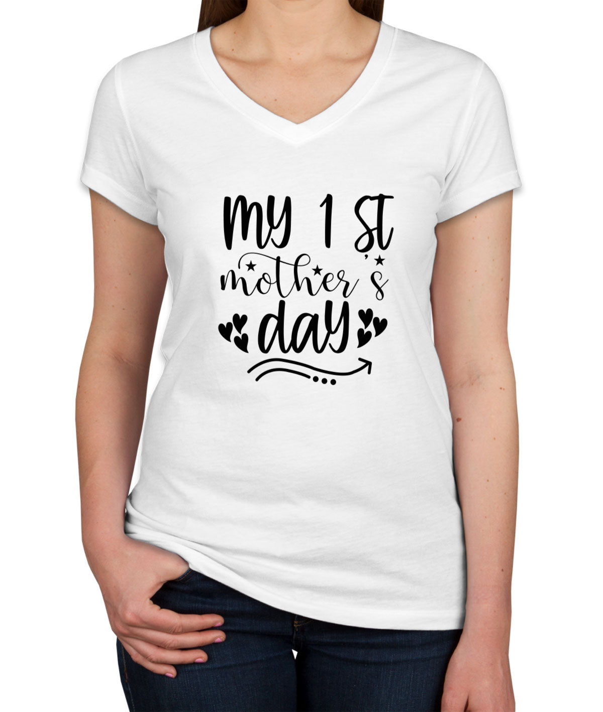 My 1st Mother's Day Women's V Neck T-shirt