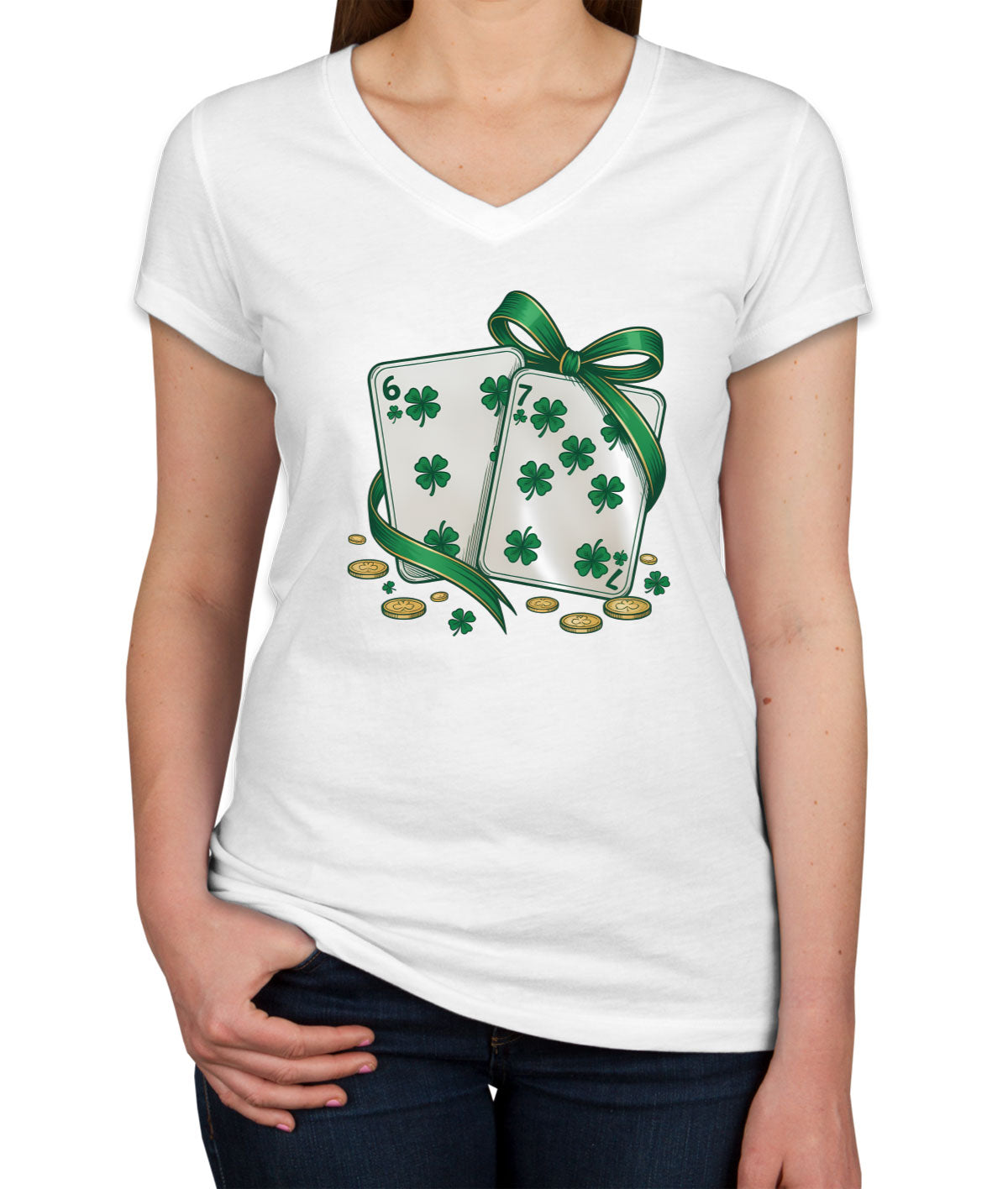 67 St. Patrick's Day Women's V Neck T-shirt