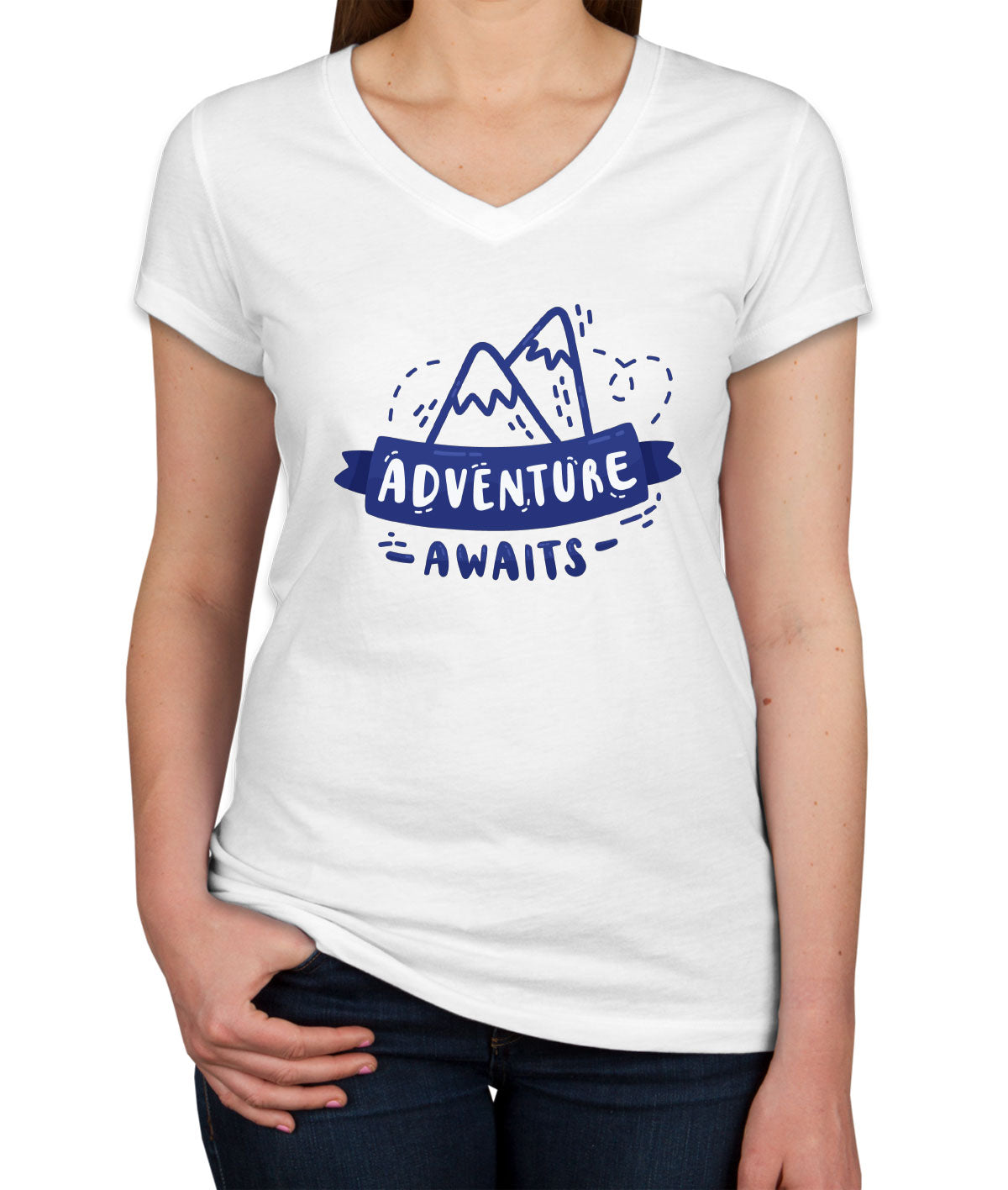 Adventure Awaits Women's V Neck T-shirt