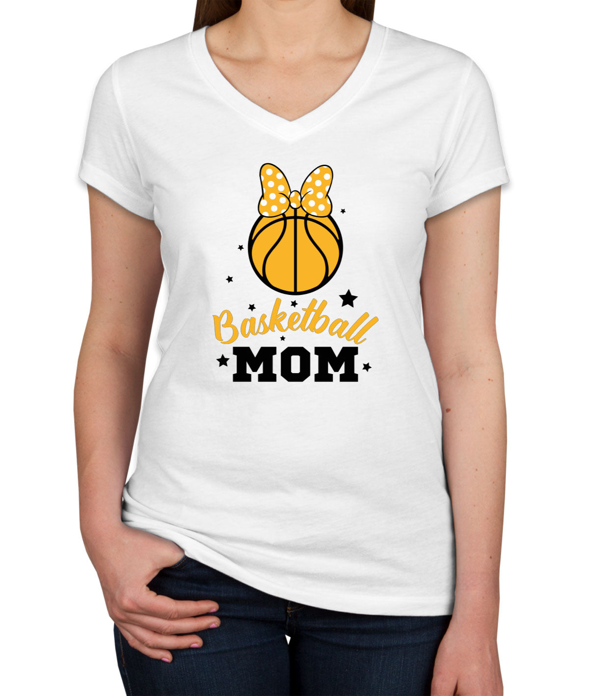 Basketball Mom Women's V Neck T-shirt