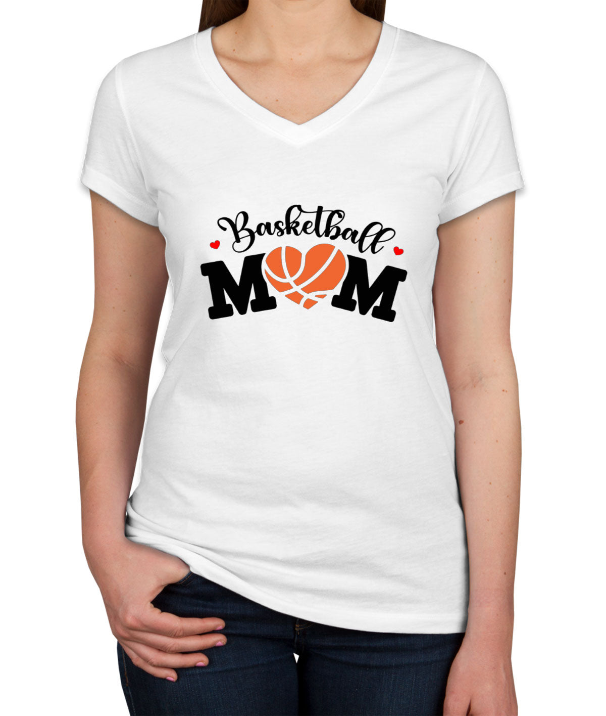 Basketball Mom Women's V Neck T-shirt