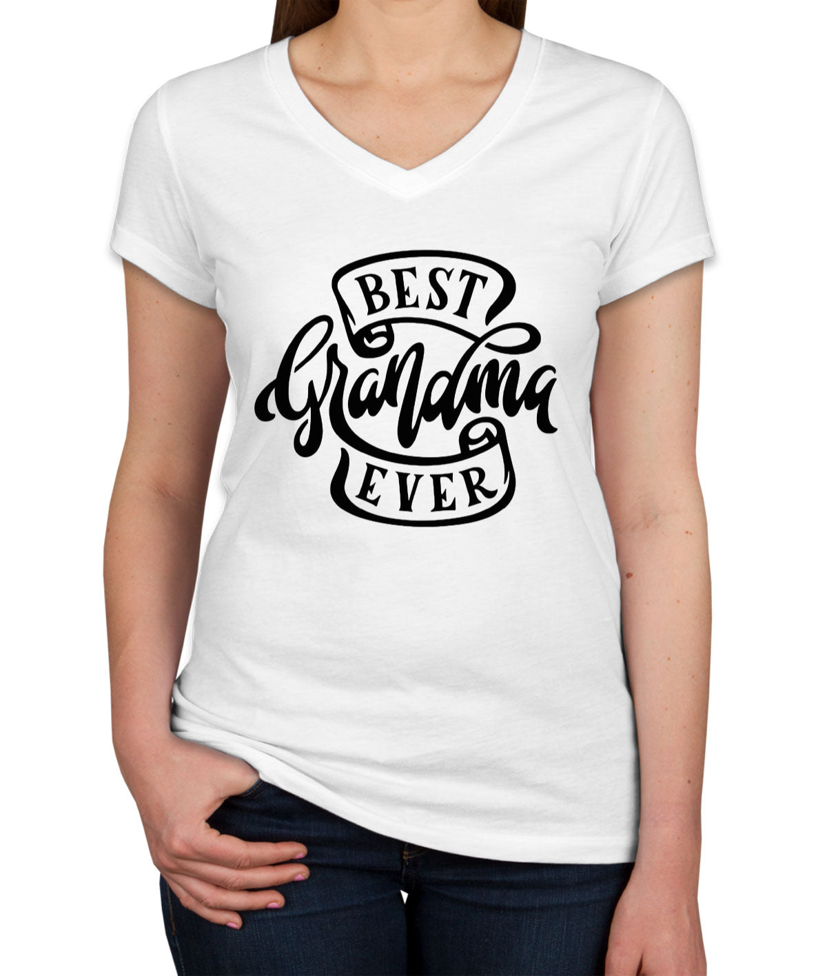 Best Grandma Ever Mother's Day Women's V Neck T-shirt