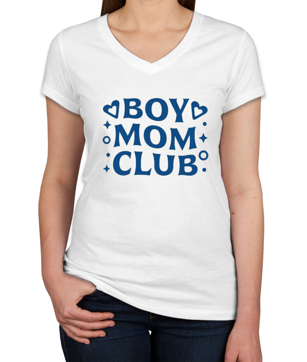 Boy Mom Club Mother's Day Women's V Neck T-shirt