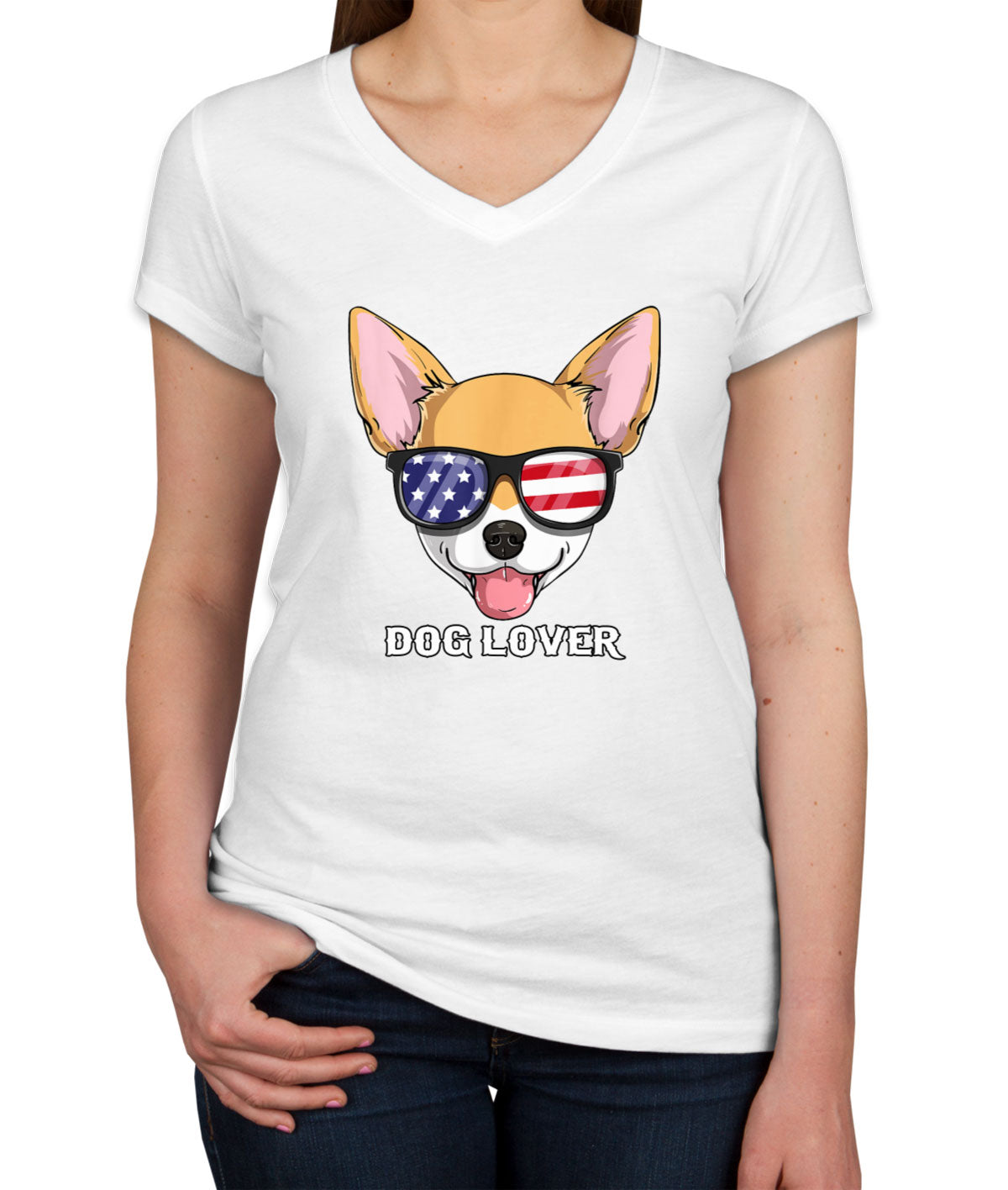 Chihuahua Dog Lover Women's V Neck T-shirt