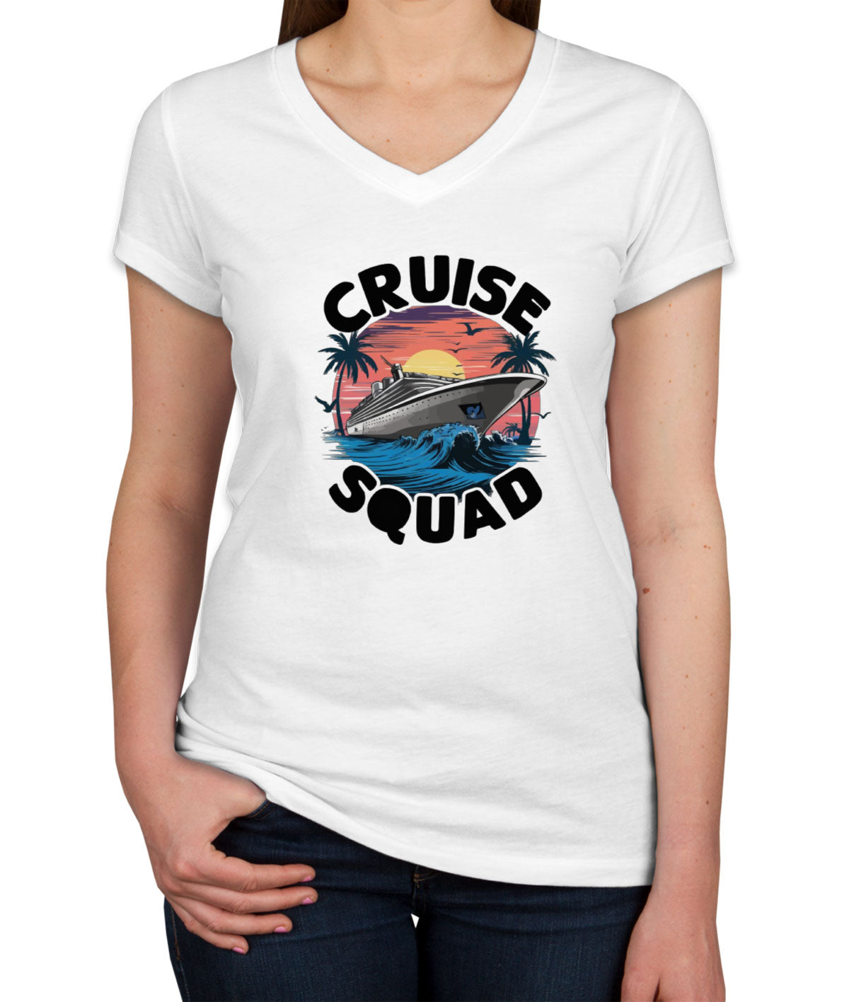 Cruise Squad Women's V Neck T-shirt