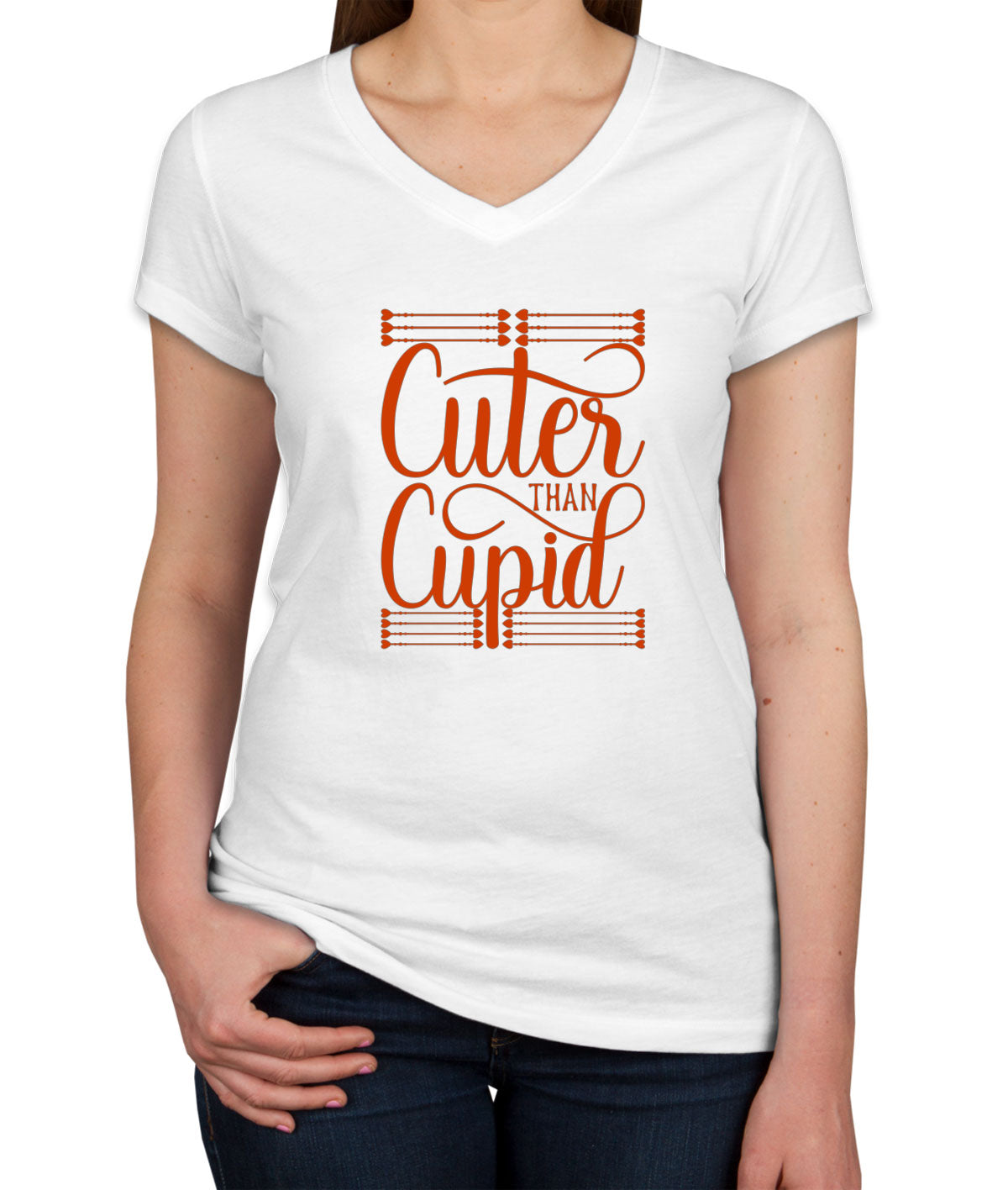 Cuter Than Cupid Women's V Neck T-shirt