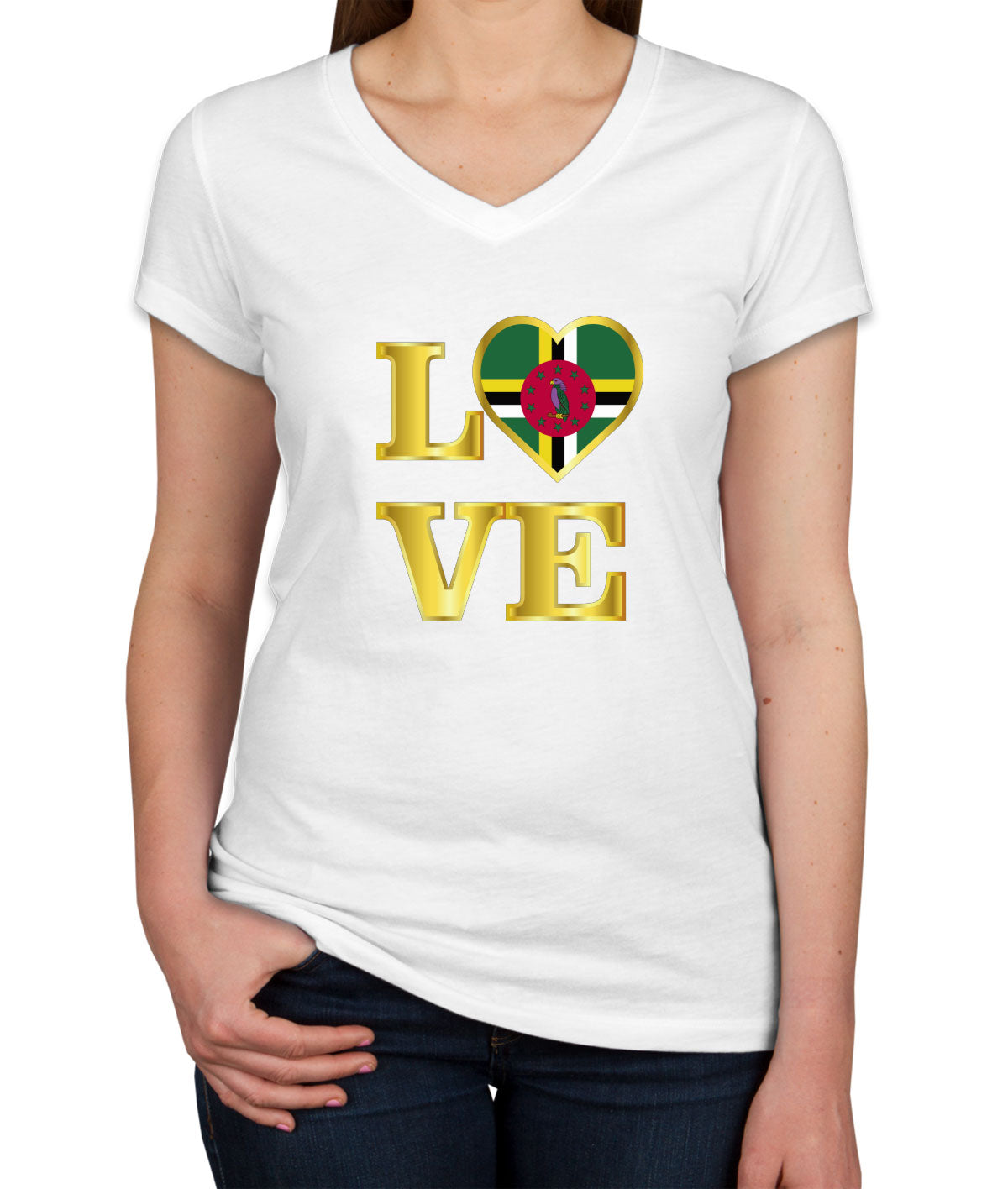 Dominica Love Women's V Neck T-shirt