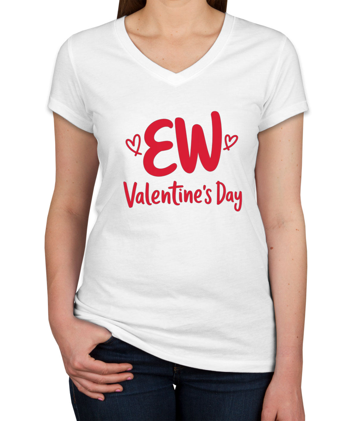 EW Valentine's Day Women's V Neck T-shirt