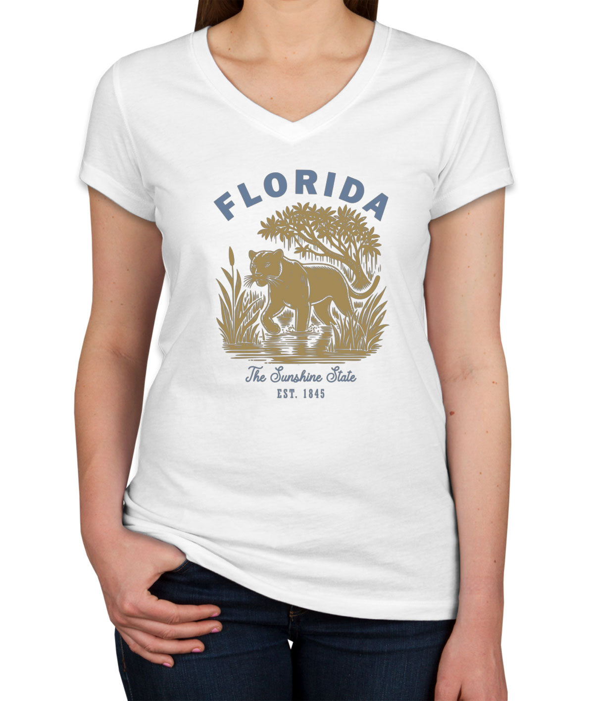 Florida State Vintage Women's V Neck T-shirt