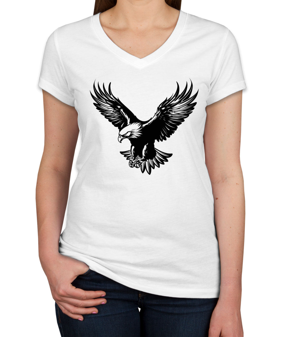 Flying Eagle Women's V Neck T-shirt