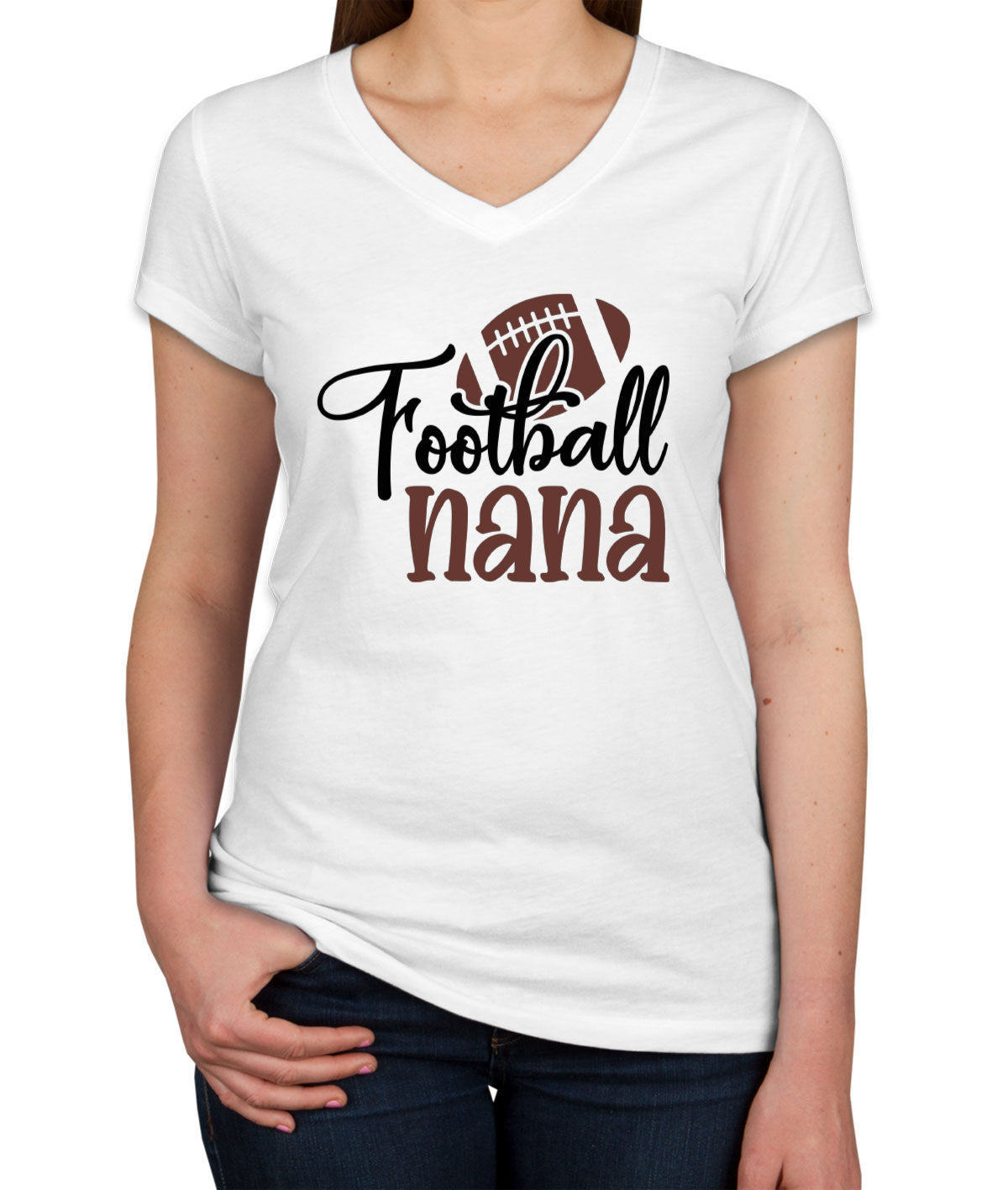 Football Nana Women's V Neck T-shirt