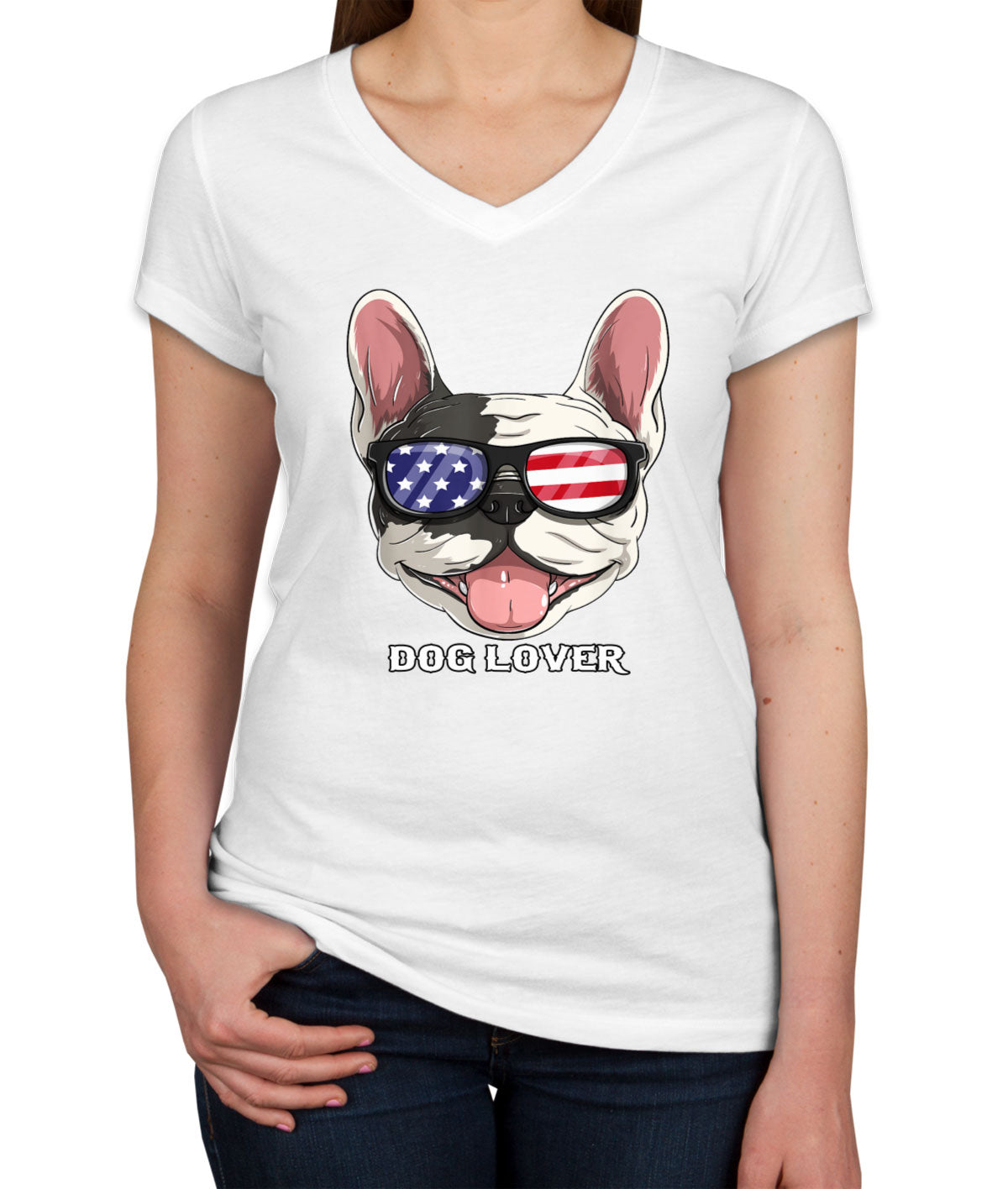 French Bulldog Dog Lover Women's V Neck T-shirt
