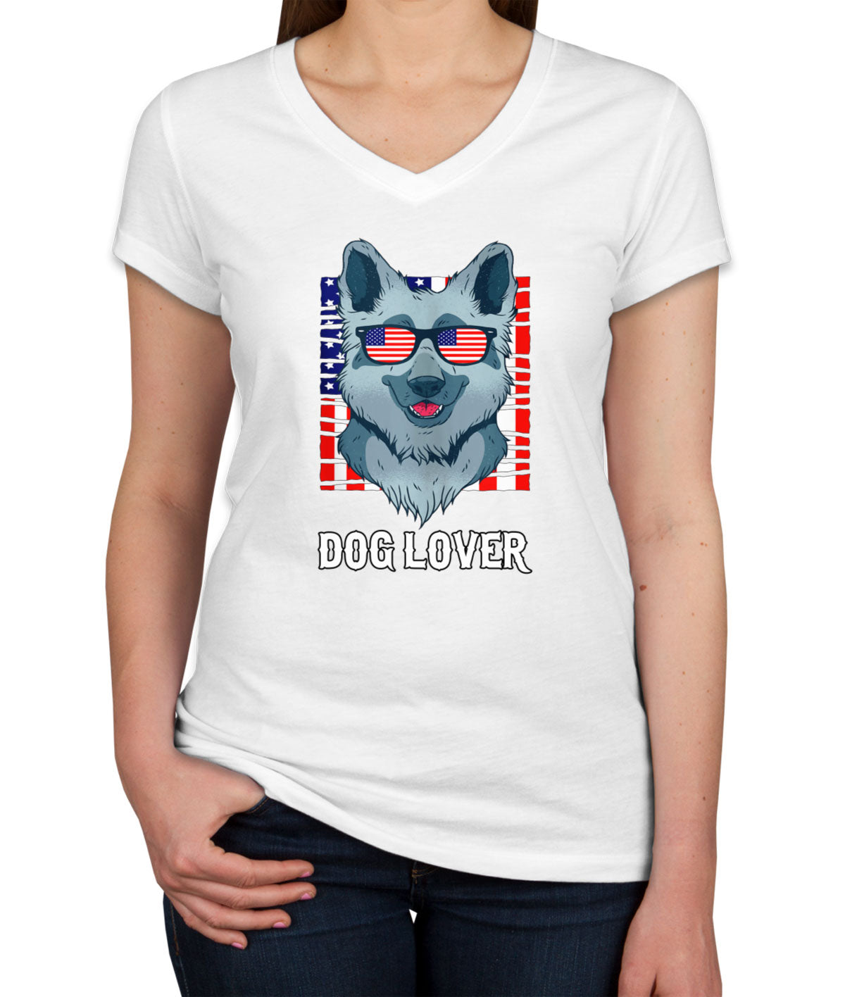 German Shepherd Dog Lover Women's V Neck T-shirt