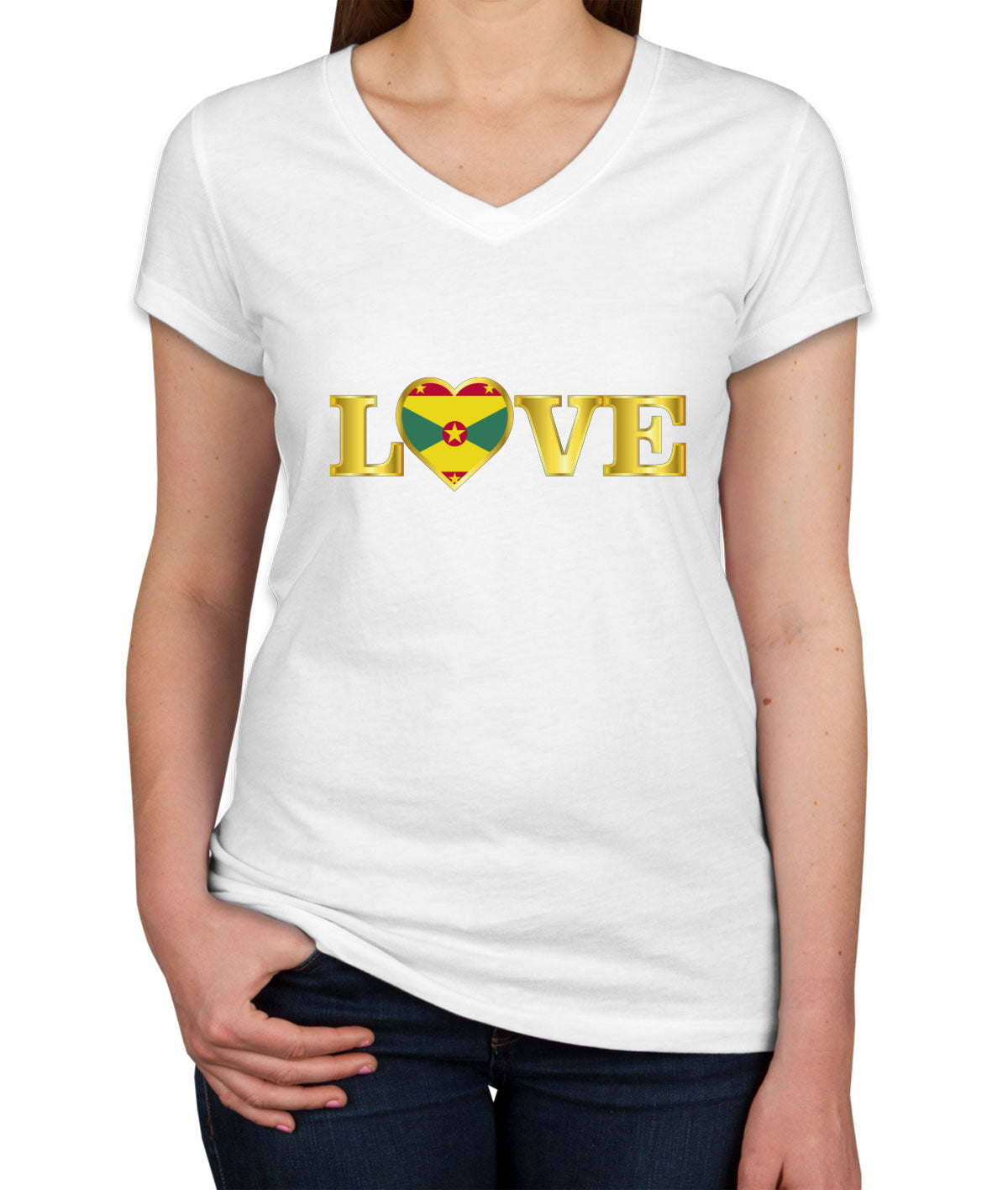 Grenada Love Women's V Neck T-shirt