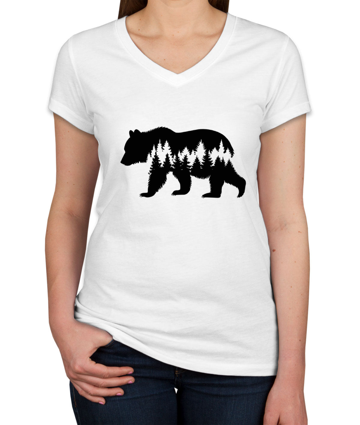 Grizzly Bear Women's V Neck T-shirt