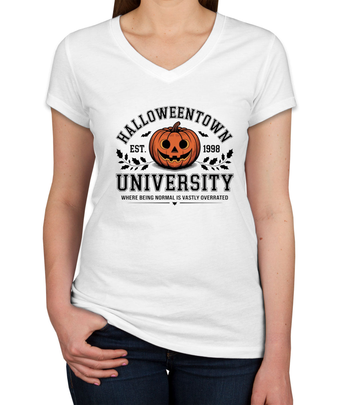 Halloweentown University Halloween Women's V Neck T-shirt