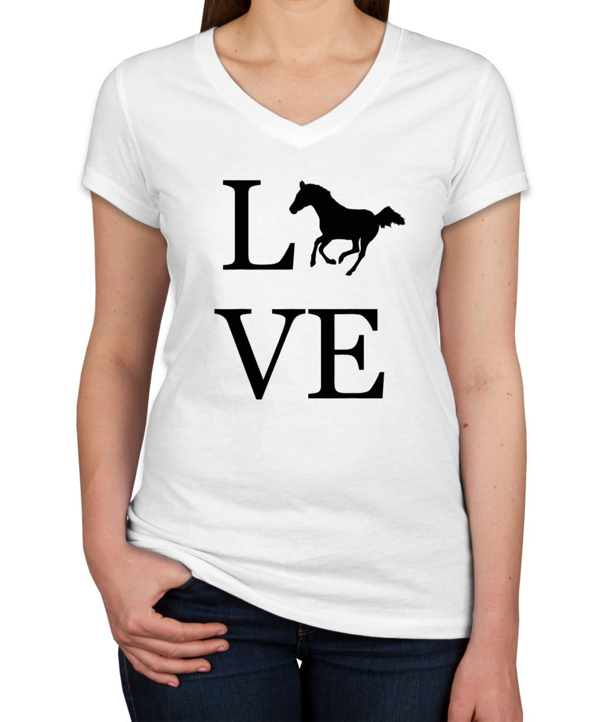 Horse Love Women's V Neck T-shirt