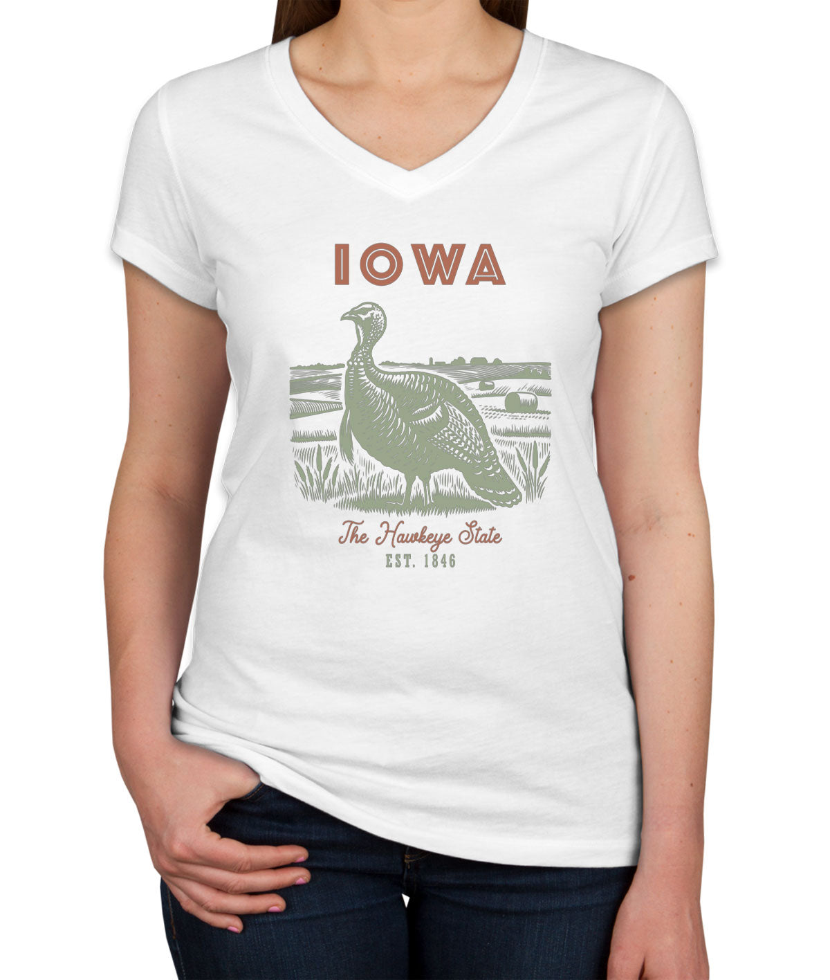 Iowa State Vintage Women's V Neck T-shirt