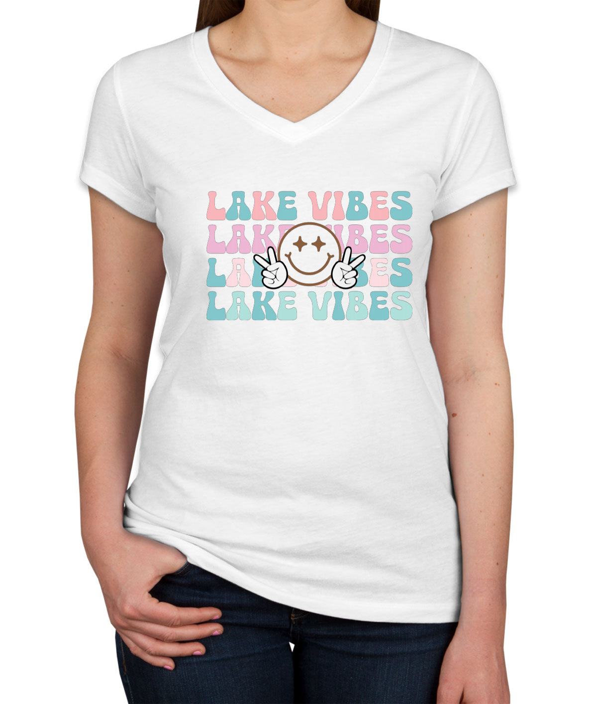 Lake Vibes Women's V Neck T-shirt