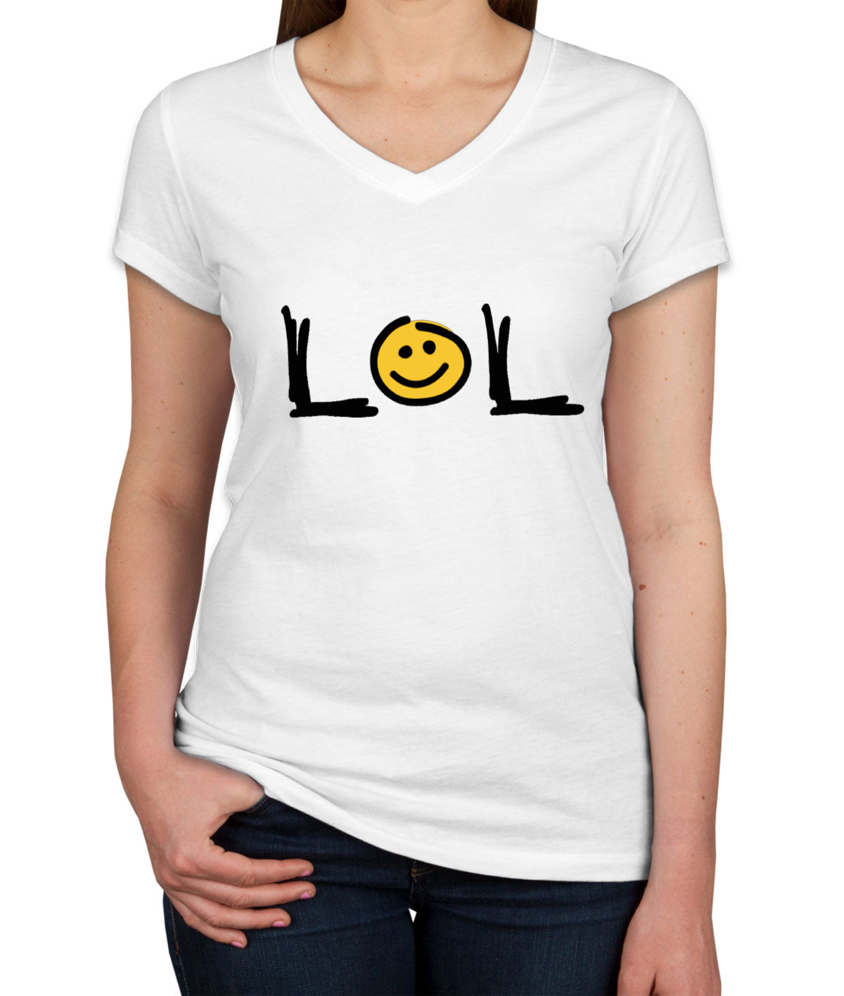 Lol Be Happy Women's V Neck T-shirt