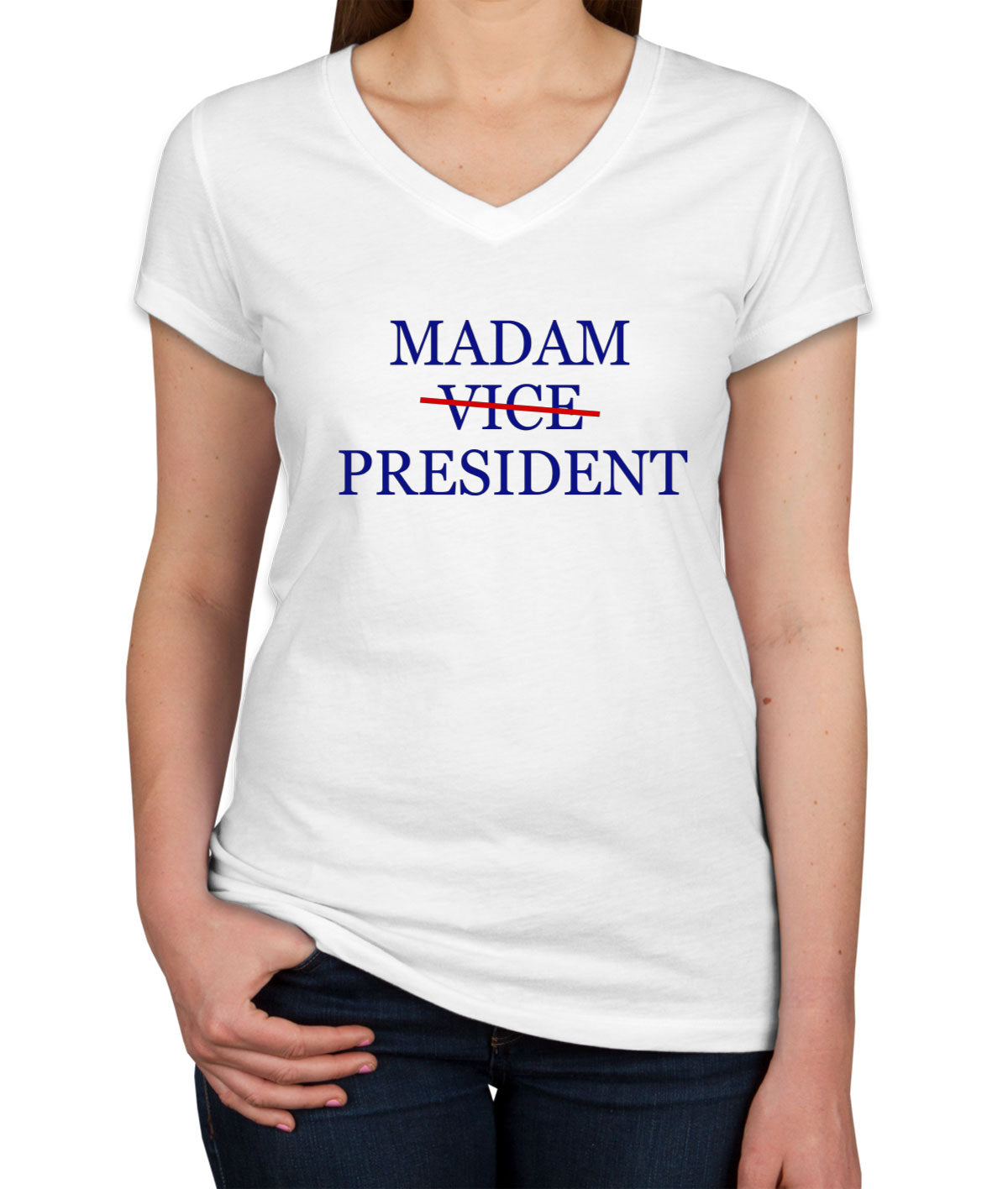 Madam President Kamala Harris Presidential Election Women's V Neck T-shirt