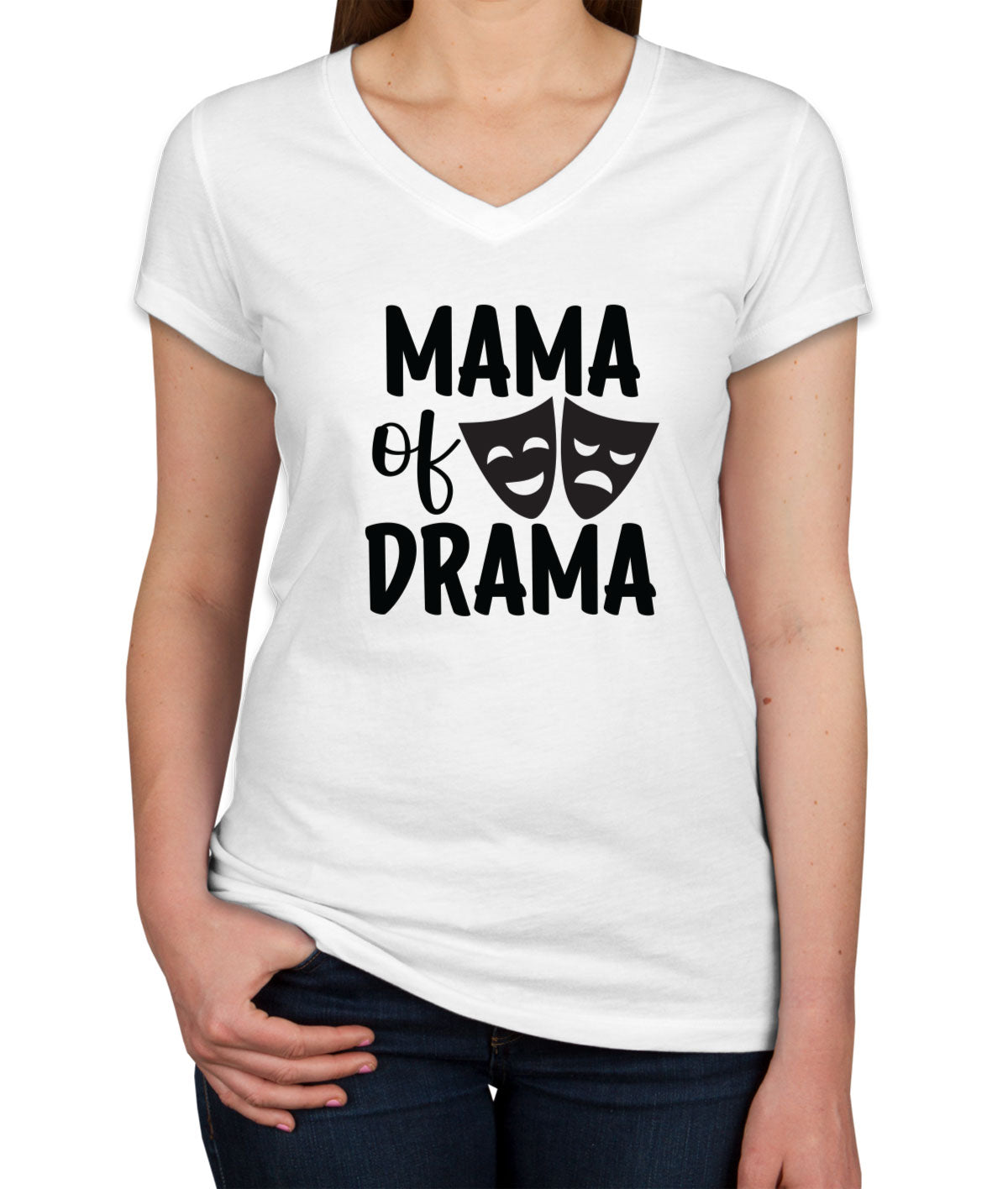 Mama Of Drama Women's V Neck T-shirt