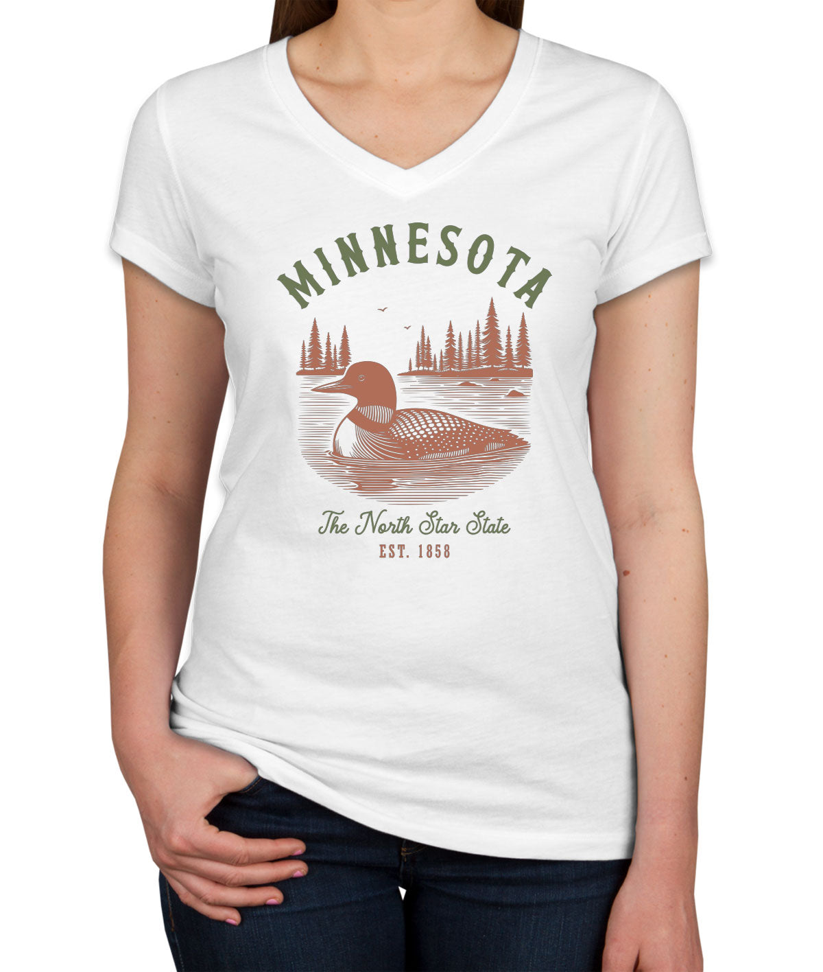 Minnesota State Vintage Women's V Neck T-shirt