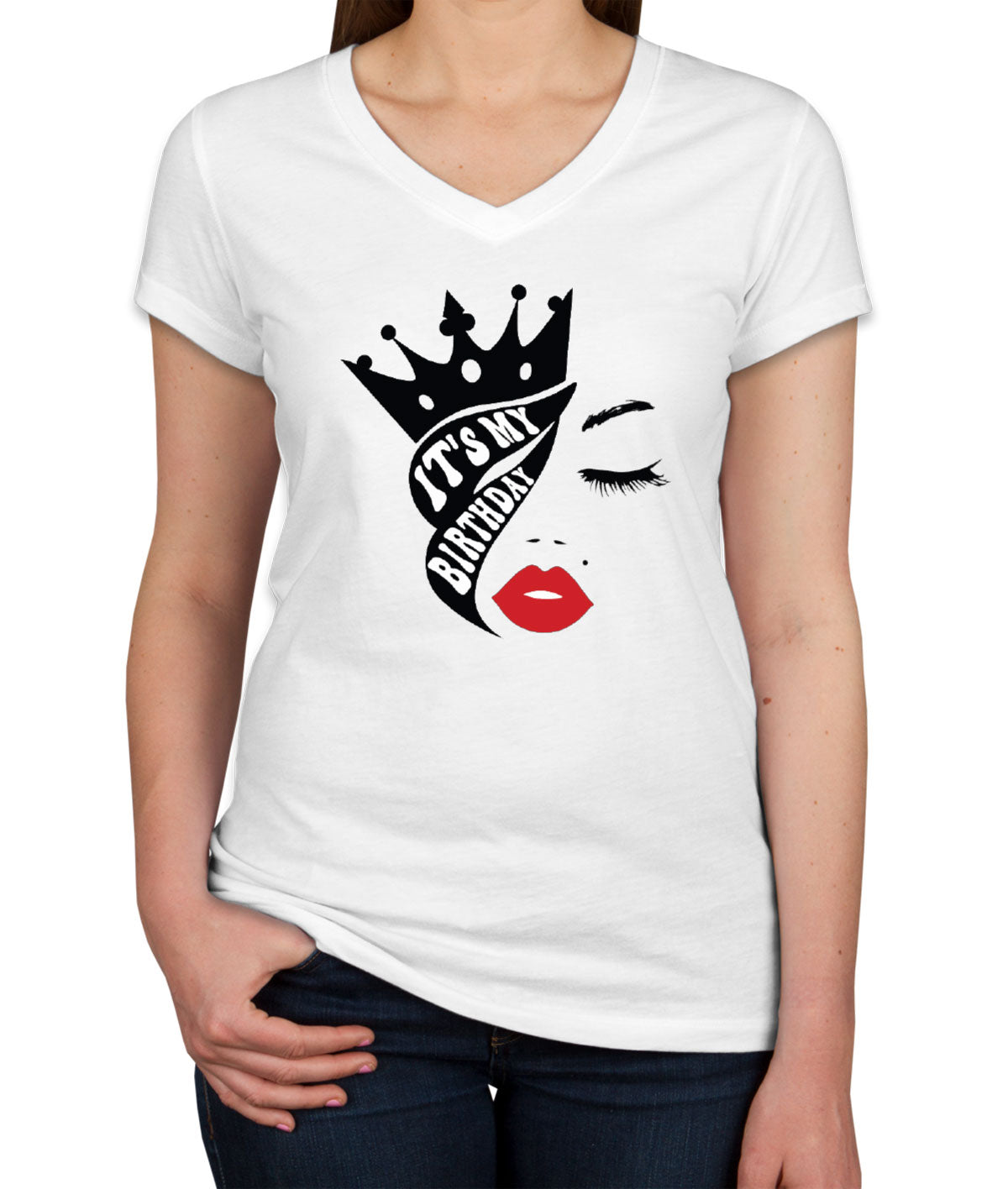 It's My Birthday Women's V Neck T-shirt