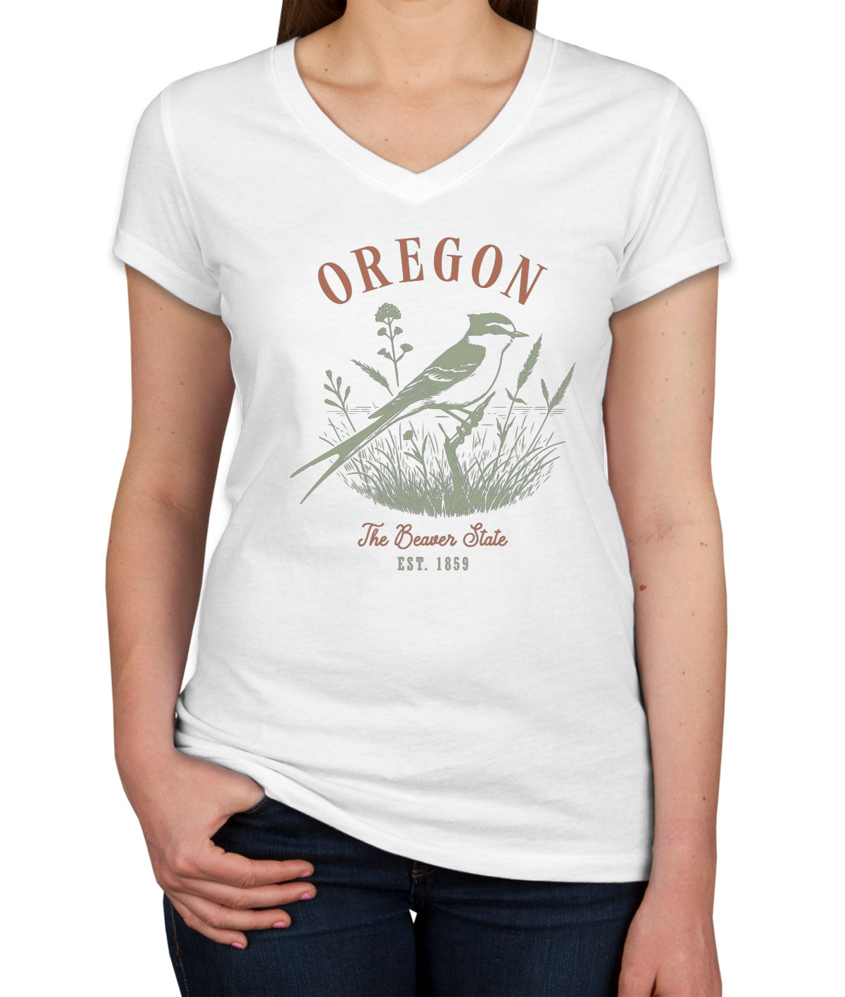 Oregon State Vintage Women's V Neck T-shirt