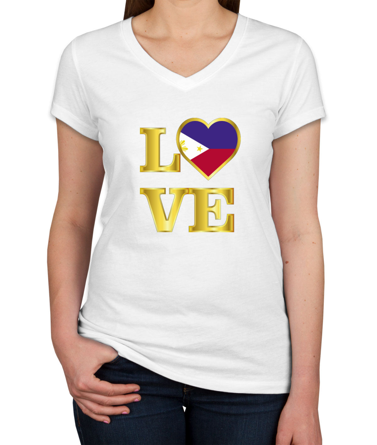 Philippines Love Women's V Neck T-shirt
