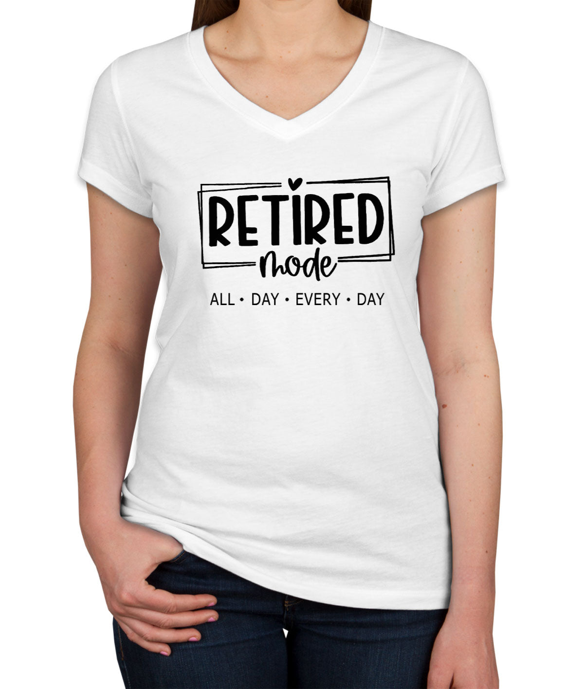 Retired Mode Women's V Neck T-shirt