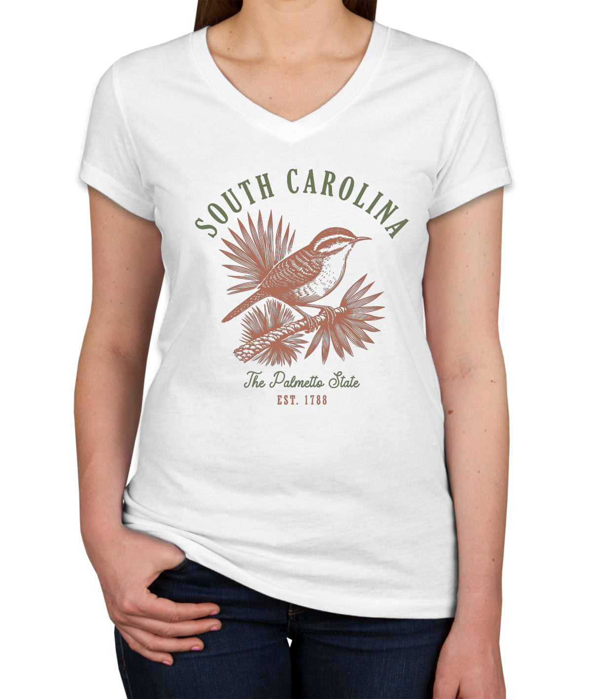 South Carolina State Vintage Women's V Neck T-shirt