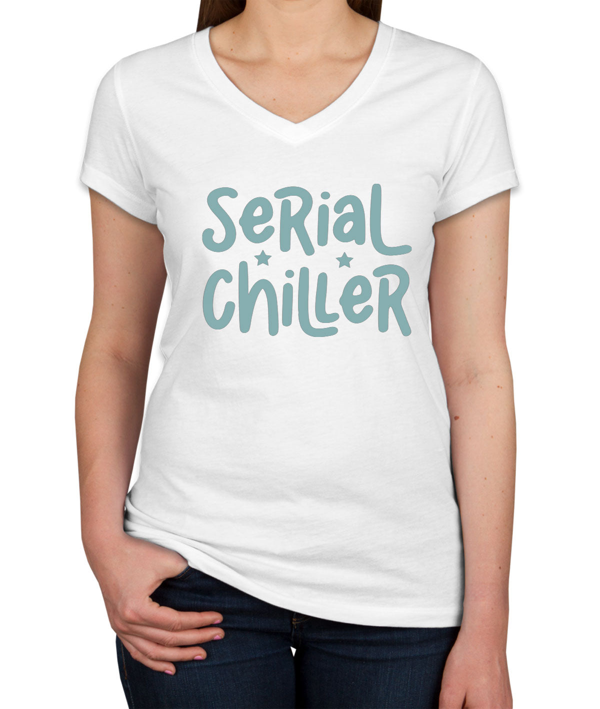 Serial Chiller Women's V Neck T-shirt