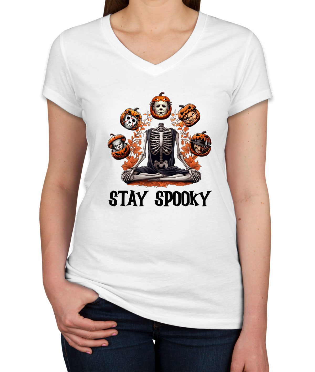 Stay Spooky Halloween Women's V Neck T-shirt