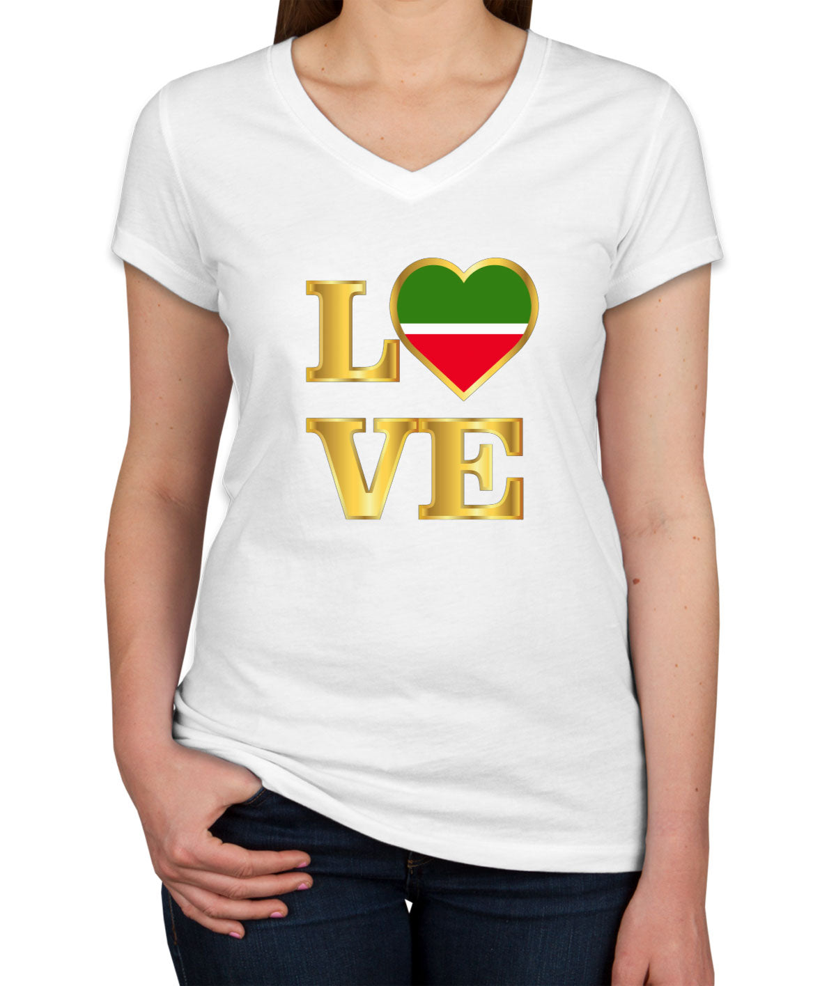 Tatarstan Love Women's V Neck T-shirt