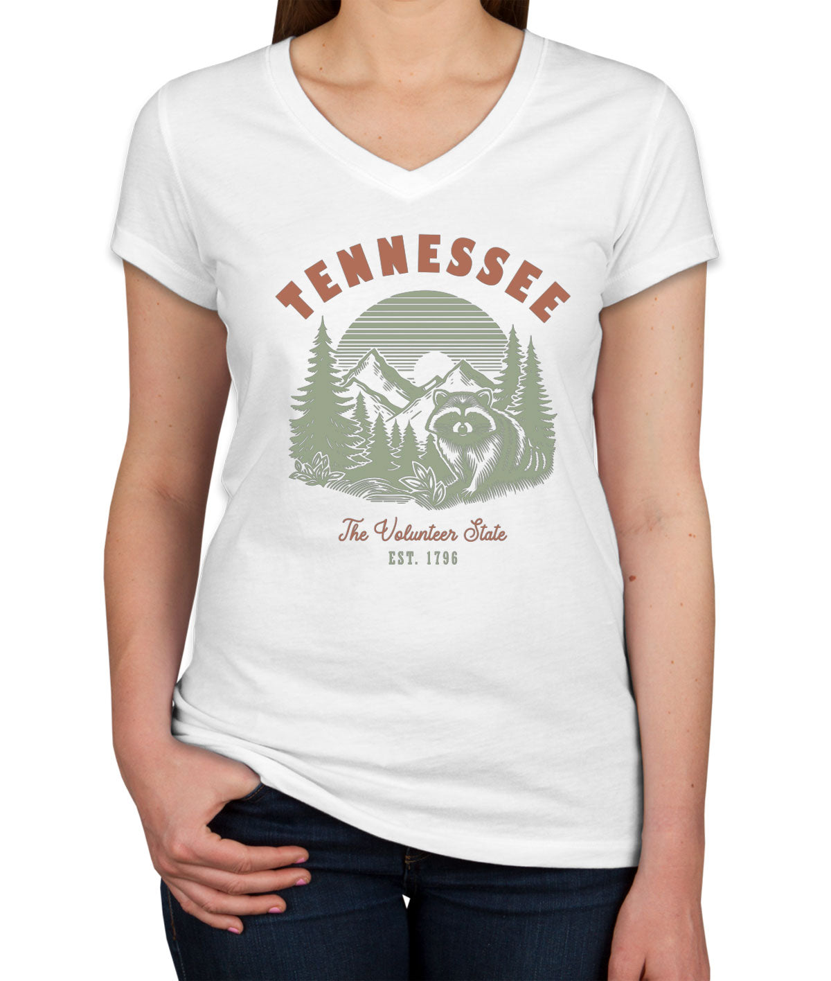 Tennessee State Vintage Women's V Neck T-shirt