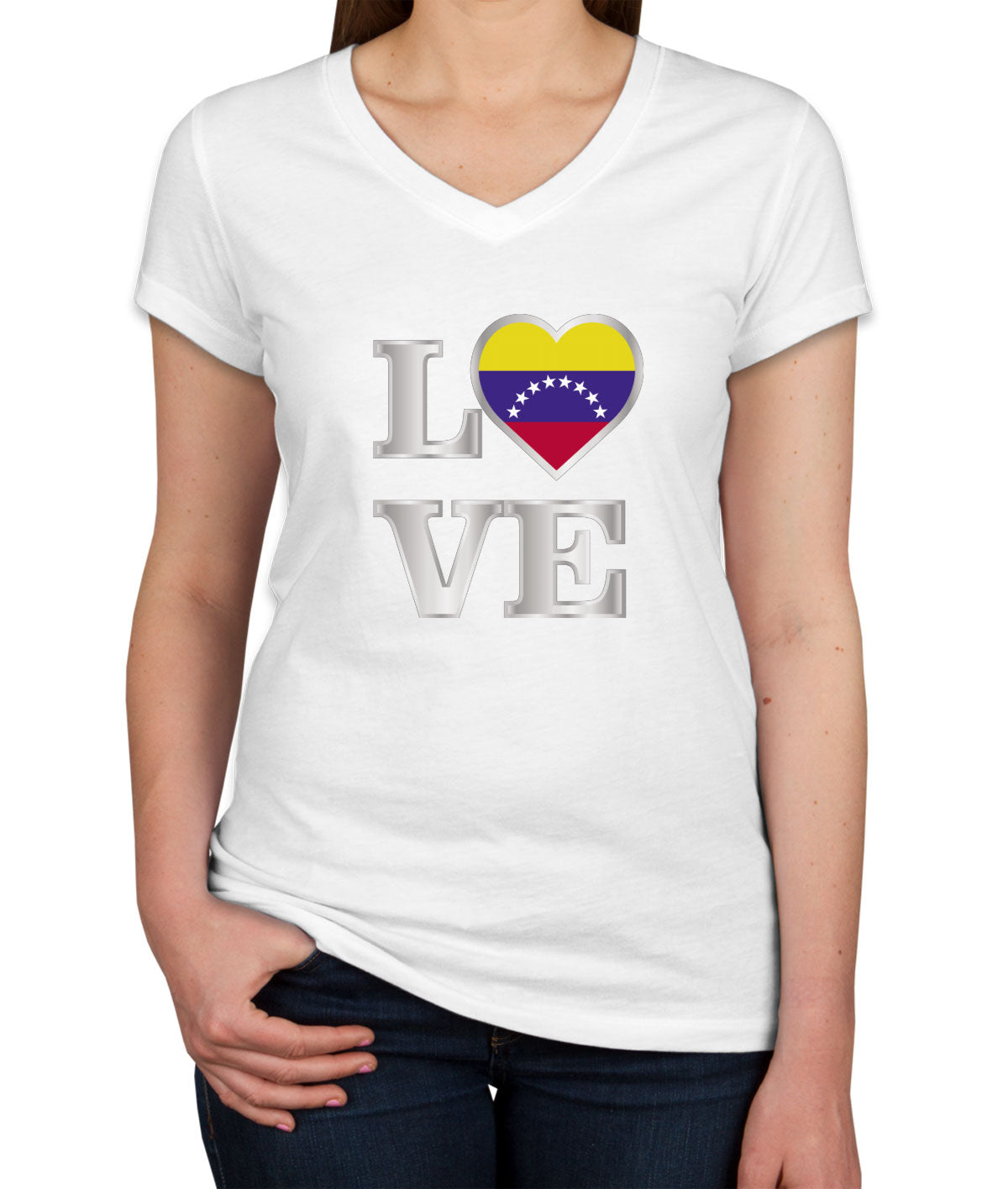 Venezuela Love Women's V Neck T-shirt