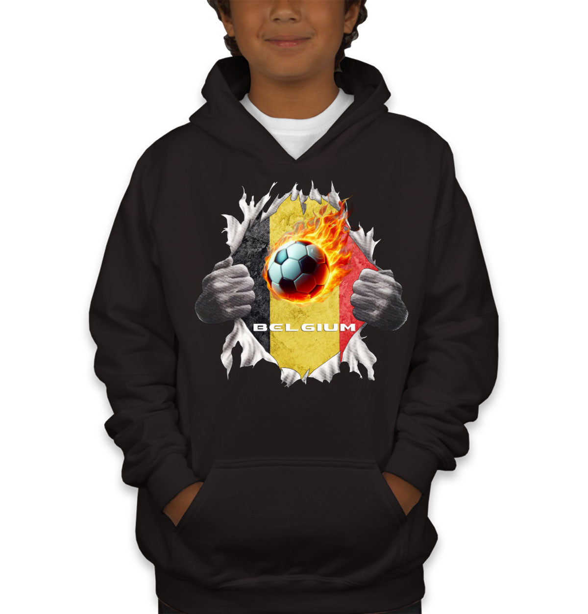 Belgium Euro Cup Soccer Football Youth Hoodie