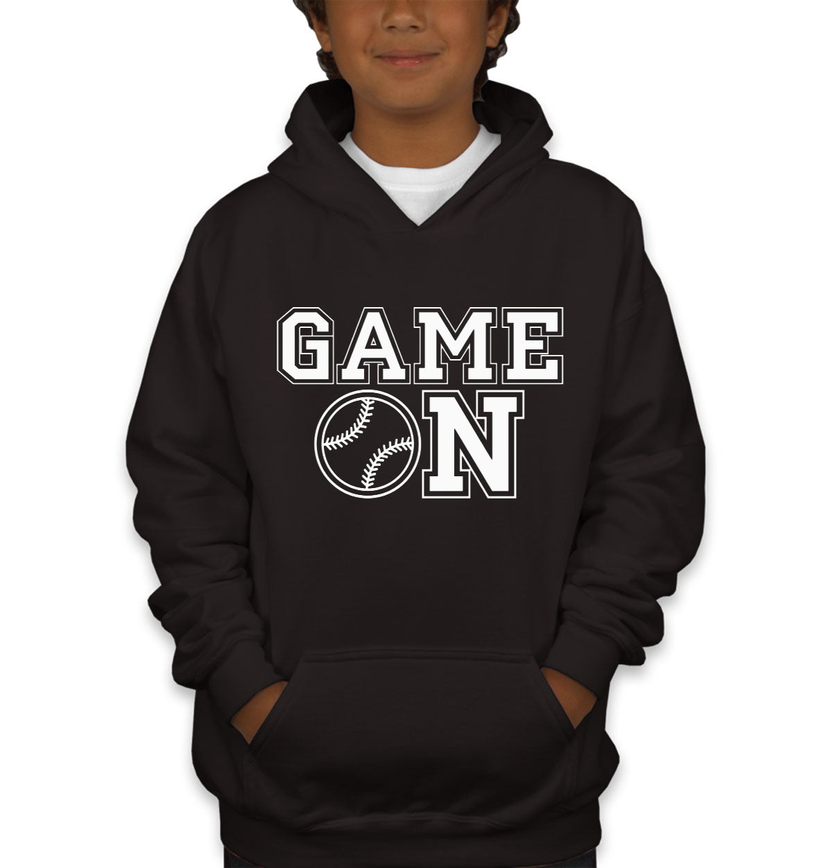 Baseball Game On Youth Hoodie