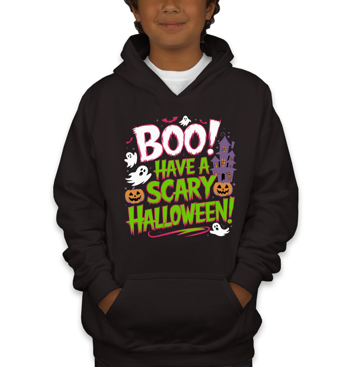 Boo Have A Scary Halloween Youth Hoodie