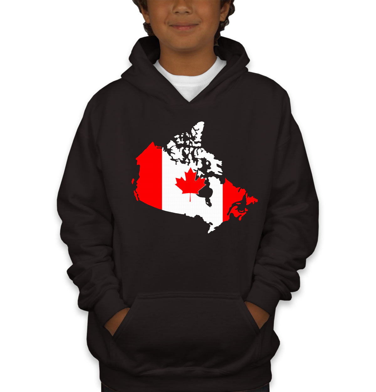 Canada Map Canada Flag Youth Hoodie