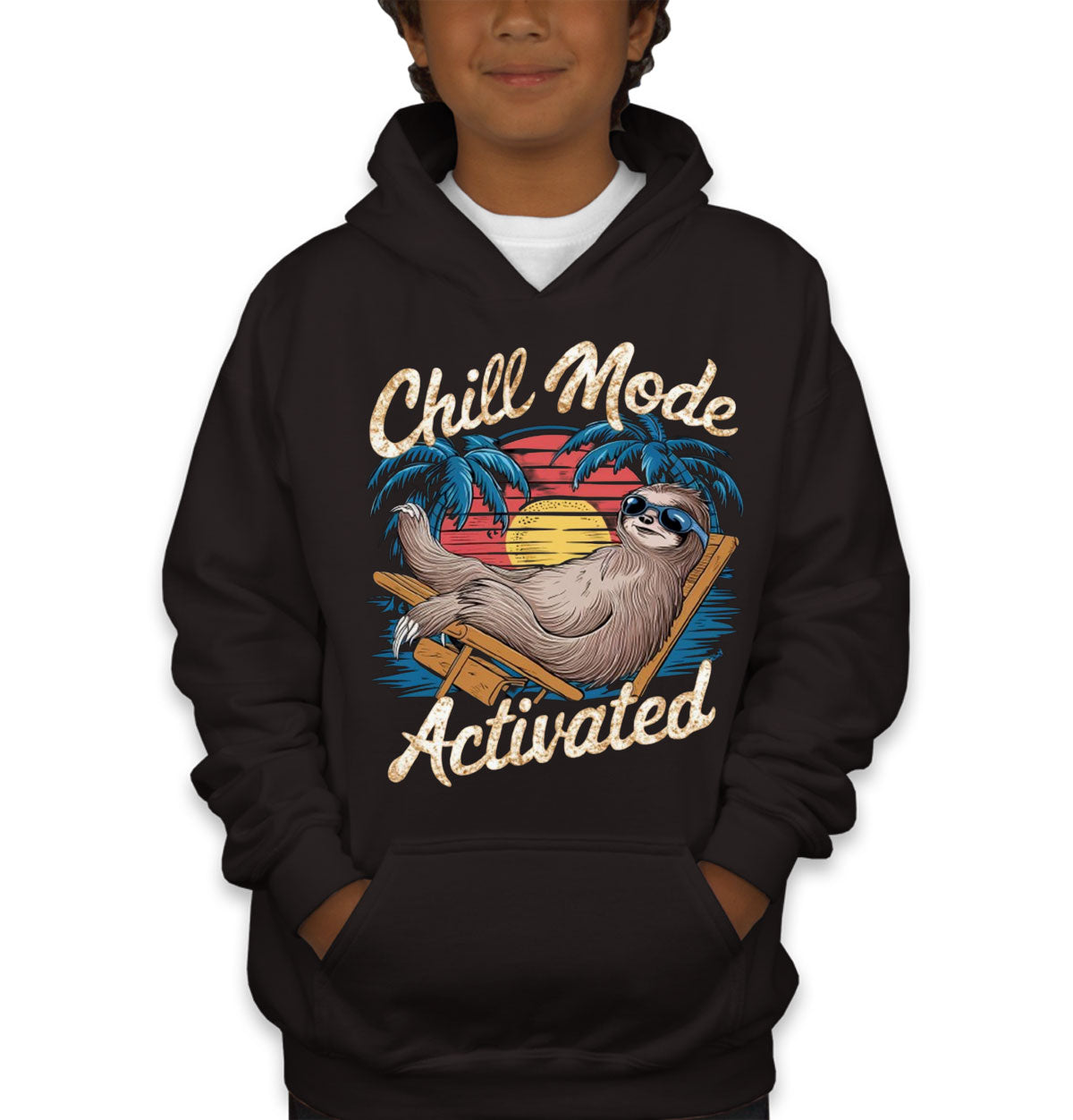 Chill Mode Activated Sloth Youth Hoodie