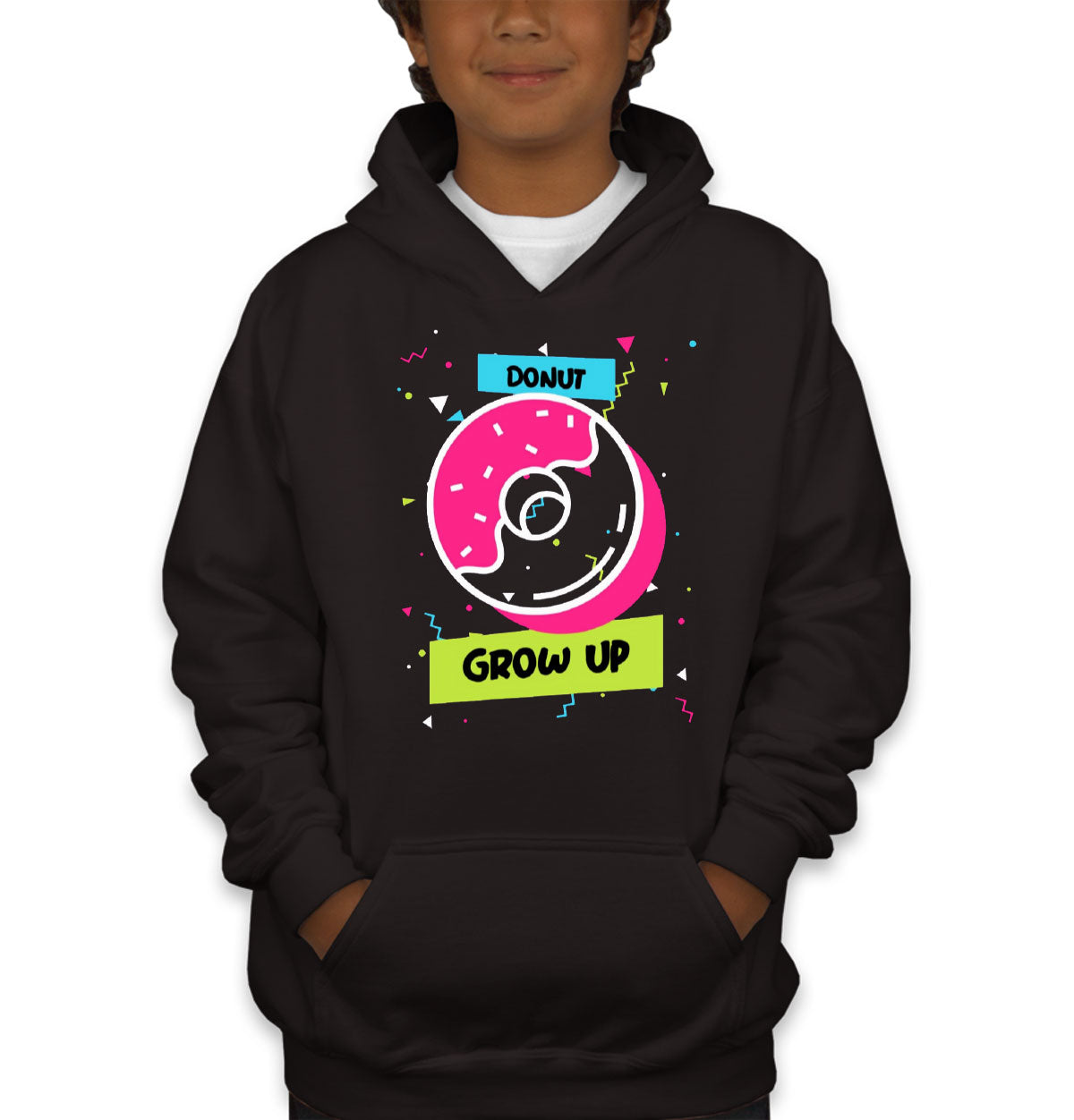 Donut Grow Up Birthday Youth Hoodie