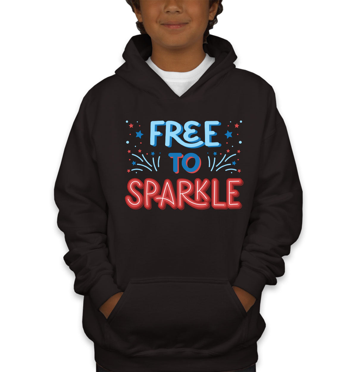 Free To Sparkle Patriotic Youth Hoodie