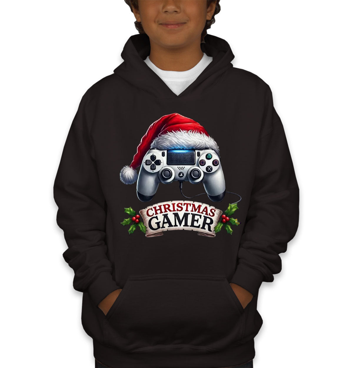 Christmas Gamer Youth Hoodie