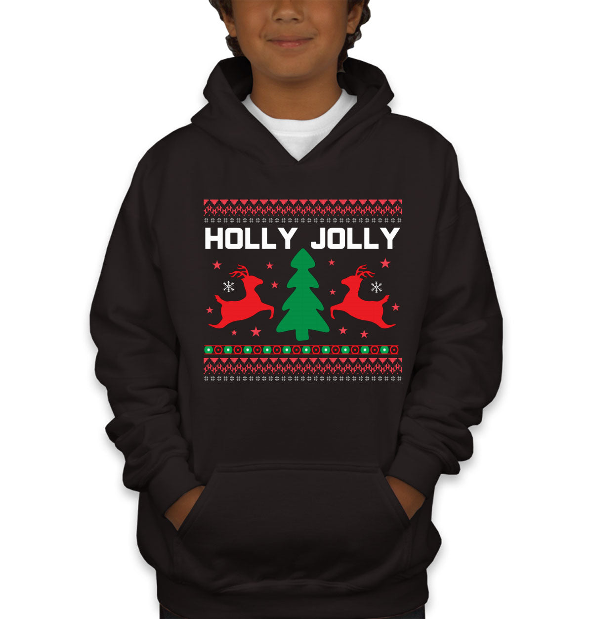 Holly Jolly Youth Hoodie